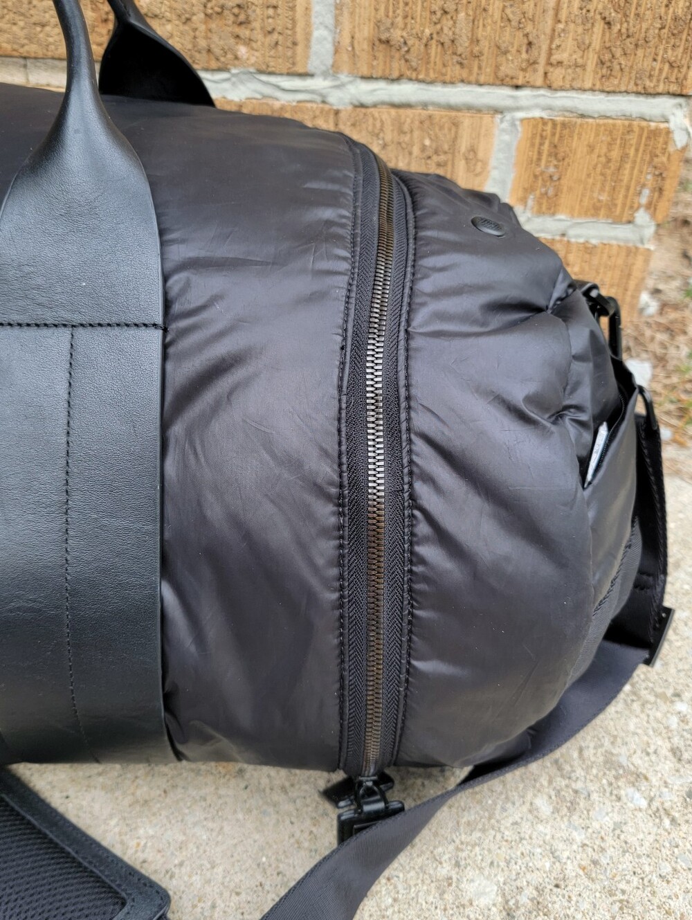 Caraa Remus Black Nylon Leather Large Duffle - Picture 8 of 16